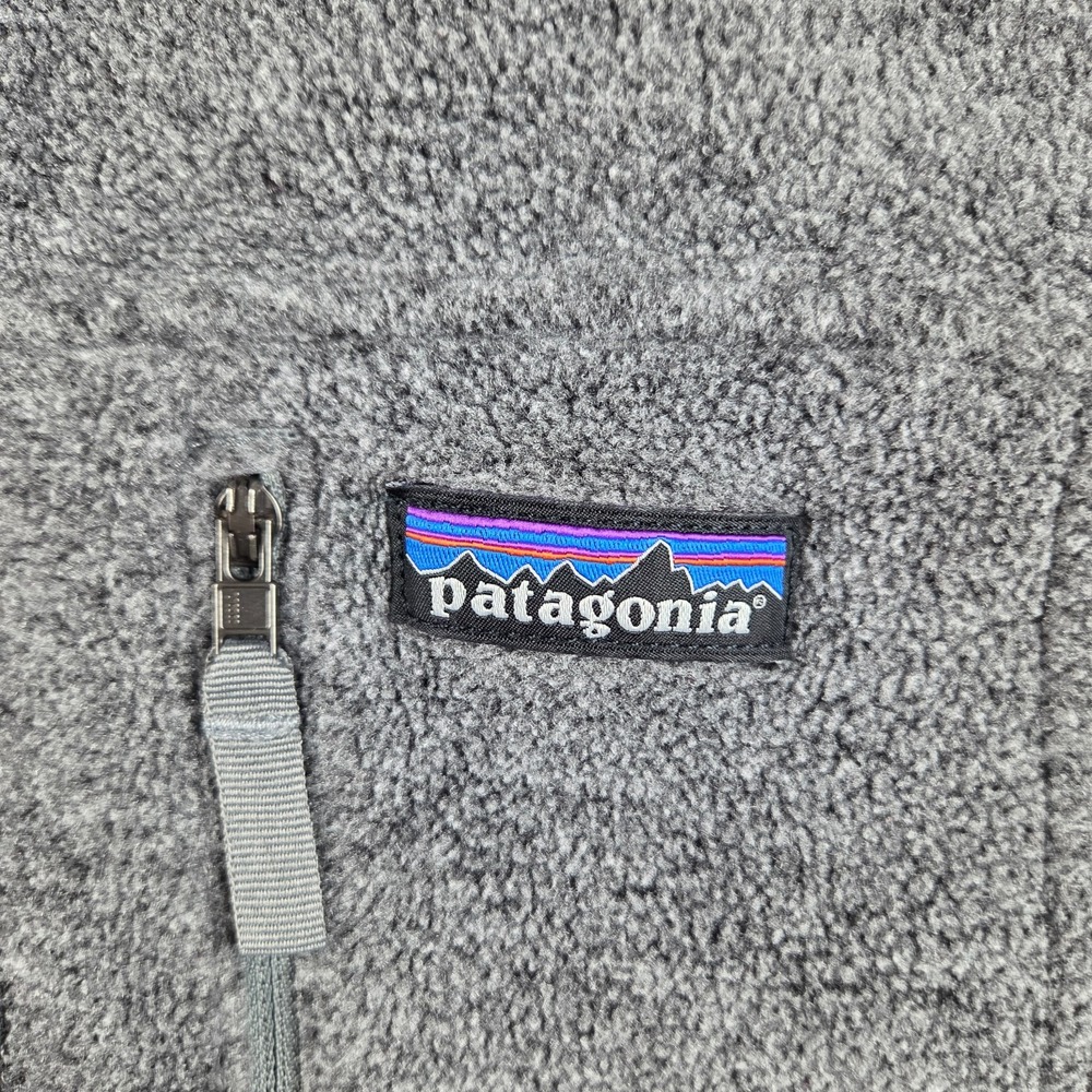Patagonia Synchilla Vest Mens Small Gray Full Zip Outdoor Hiking Gorpcore Logo - Picture 2 of 9